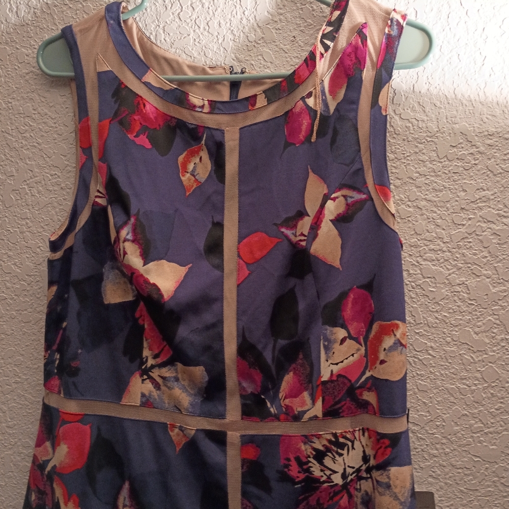 Adrianna Papell Floral Sleeveless Lined Dress 14 NWT - Picture 3 of 9